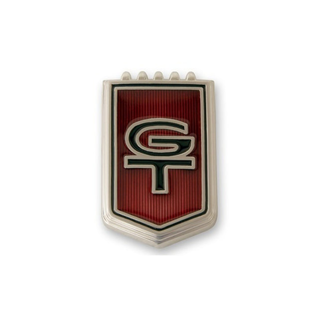Scott Drake Fender Emblem, GT Red, Pin-On - C6OZ-16098-B
