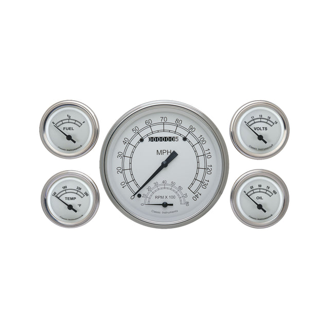 Classic Instruments Classic White 5 Gauge Set - CW65SLF
