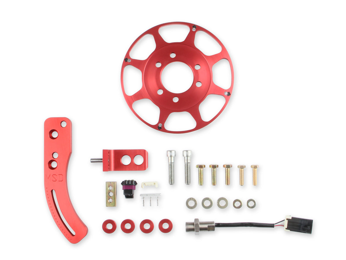 MSD Crank Trigger Wheel Kit - Flying Magnet - Hall-Effect - BBC - 8 in. - 86201