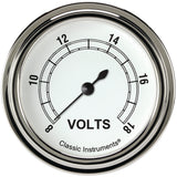 Classic Instruments Classic White 2-5/8" Volt Gauge - CW330SLF