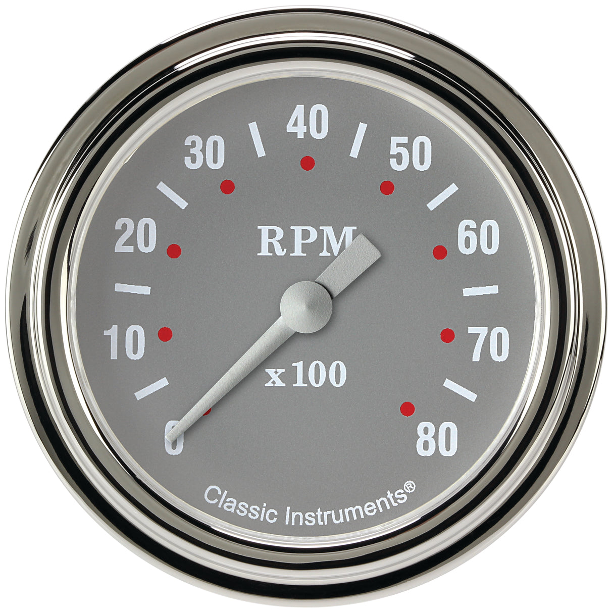 Classic Instruments Silver Gray 2-5/8" Tachometer Gauge - SG383SLF