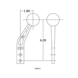 Hurst Billet/Plus Shifter Stick - Black/Machined - 5389023