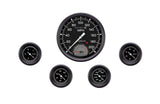 Classic Instruments AutoCross Gray Five Gauge Set 165 - AX165GBLF
