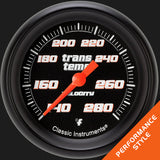 Classic Instruments Velocity Black 2 5/8" Transmission Temperature Gauge - VS327BBPF
