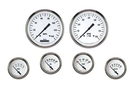 Classic Instruments White Hot Six Gauge Set 251 - WH251SLF