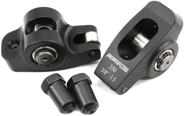 Aeroflow Small Block Chev Aluminium Roller Rocker Pair 3/8" Stud Mount, 1.5 Ratio, Set of 2 (AF95-1100-2) AF95-1100-2