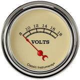 Classic Instruments Vintage 2-5/8" Volt Gauge - VT230SLF