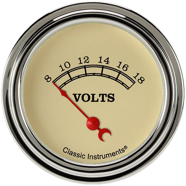 Classic Instruments Vintage 2-5/8" Volt Gauge - VT230SLF