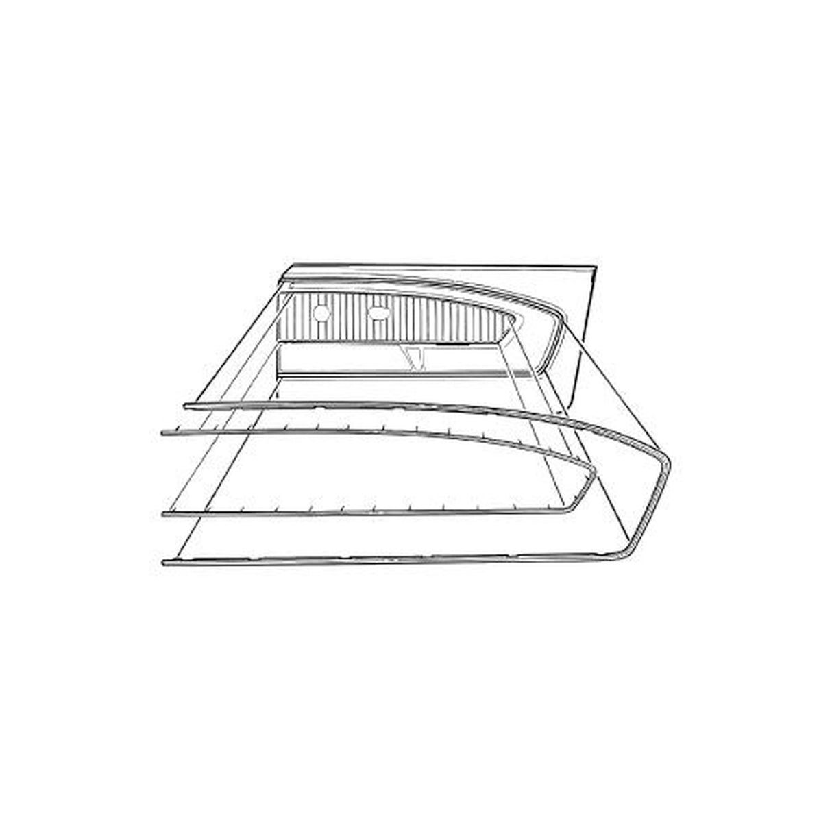 Scott Drake Door Trim Stainless Steel Set - C5ZZ-652042-71S