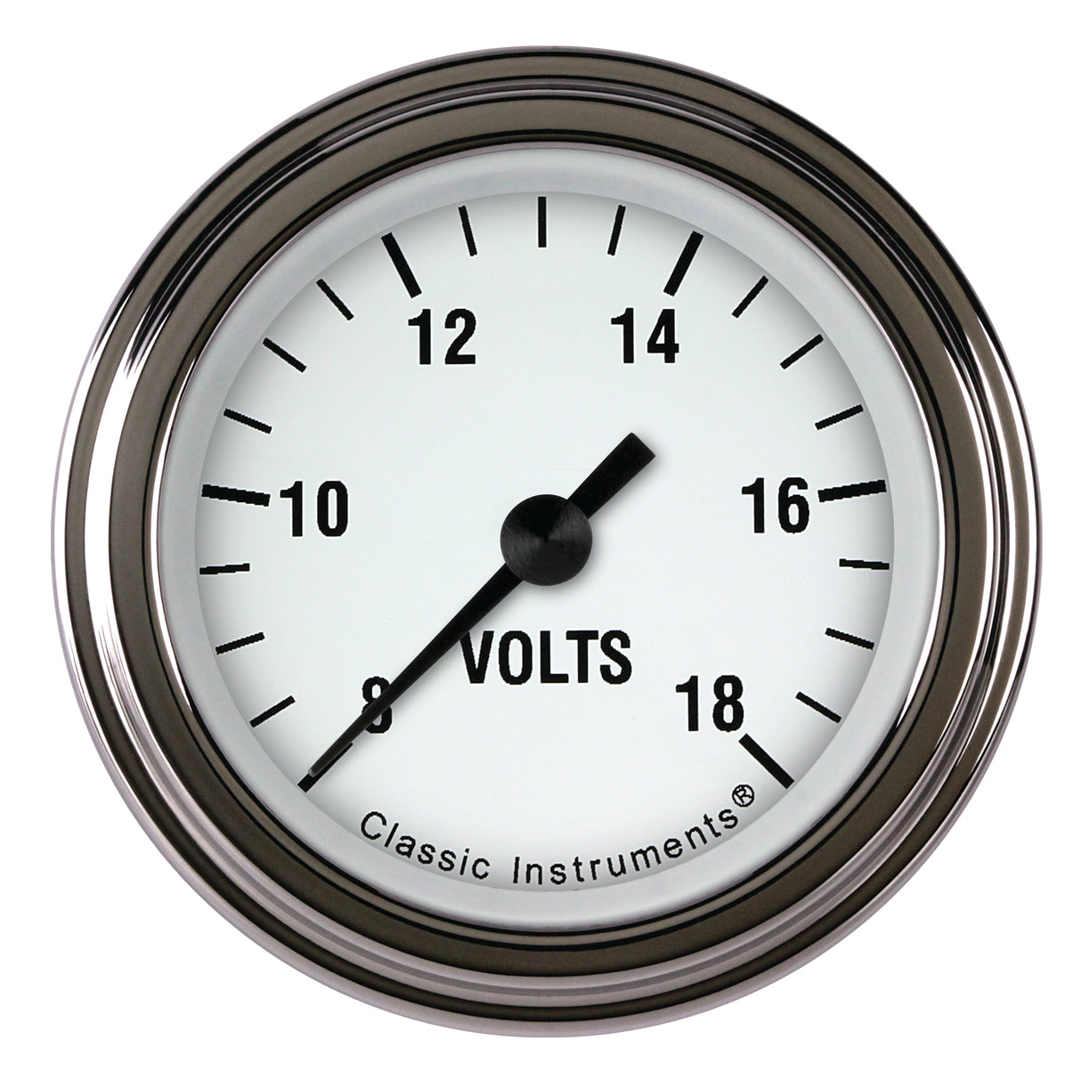 Classic Instruments White Hot 2 1/8" Voltage Gauge - WH130SLF