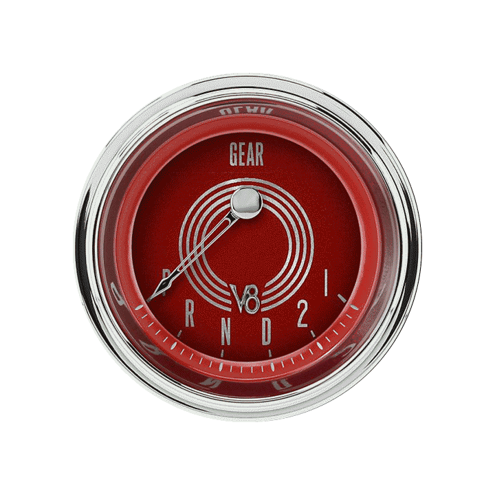 Classic Instruments V8 RED STEELIE 2IN GEAR SEL - V8RS07SLC