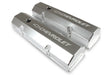 Holley 241-287 GM Licensed Valve Cover - Track Series - SBC - Fabricated Aluminum - Perimeter Bolt - Silver