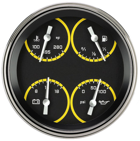 Classic Instruments AUTO CROSS YELLOW 5IN QUAD 240-33 - AX75YSLF