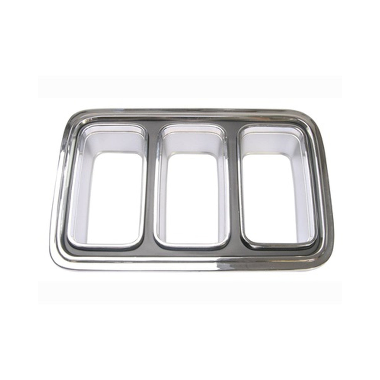 Scott Drake Tail Lamp bezel, Driver Side, Chrome - D0ZZ-13489-BR