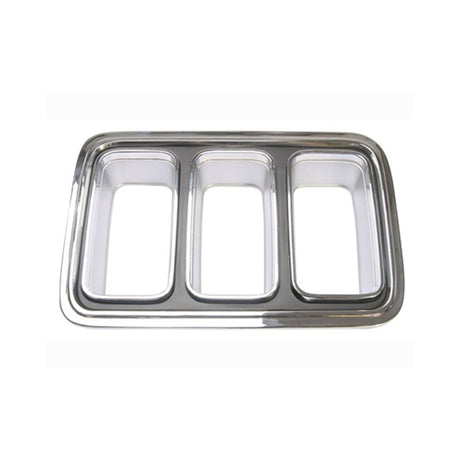Scott Drake Tail Lamp bezel, Driver Side, Chrome - D0ZZ-13489-BR