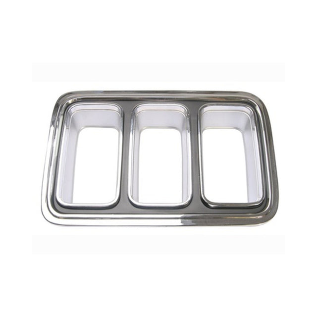 Scott Drake Tail Lamp bezel, Driver Side, Chrome - D0ZZ-13489-BR