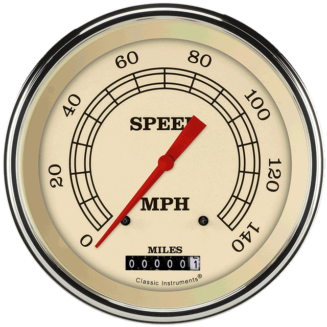 Classic Instruments VINTAGE 5IN SPEEDO 140 MPH - VT56SLC