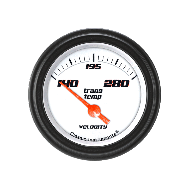 Classic Instruments Velocity White 2 1/8" Transmission Temp - VS27WBLF