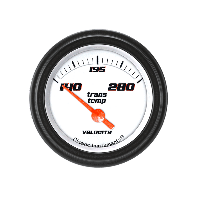 Classic Instruments Velocity White 2 1/8" Transmission Temp - VS27WBLF