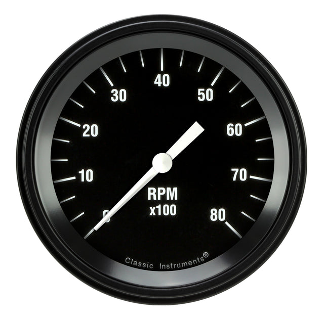 Classic Instruments HOT ROD 3IN TACH 8000 RPM - HR80BLF