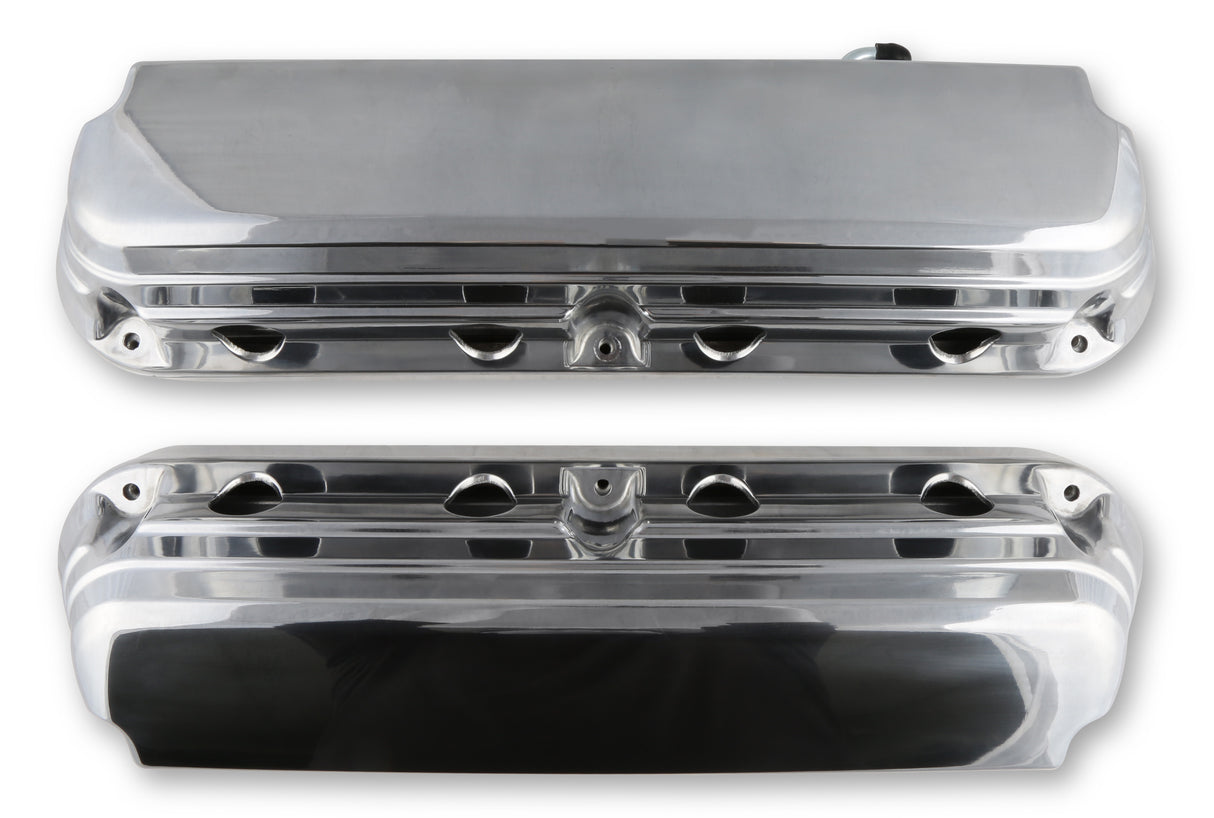 Holley 2-Piece Ford Style Valve Cover - Gen III/IV LS - Polished - 241-186