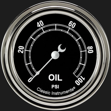 Classic Instruments Traditional 2 5/8" Oil Pressure Gauge - TR381SLF
