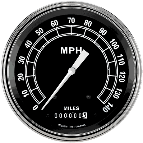 Classic Instruments TRADITIONAL 5IN SPEEDO 140 MPH - TR56SLC
