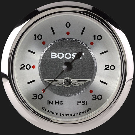 Classic Instruments All American 2 5/8" Boost/Vac Gauge - AW341SRC