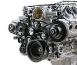 Holley 20-220BK Premium Mid-Mount Complete Accessory System - GM Gen V LT4 Wet Sump Engines- Black Finish