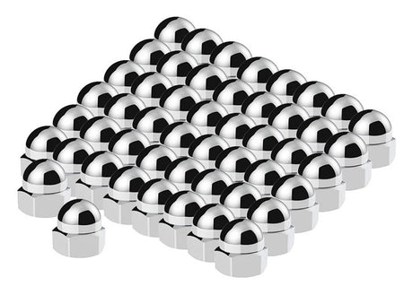 UPI Head Bolt Cover, Chrome Acorn Style, 50 Pack - UP10021M50 UP10021M50