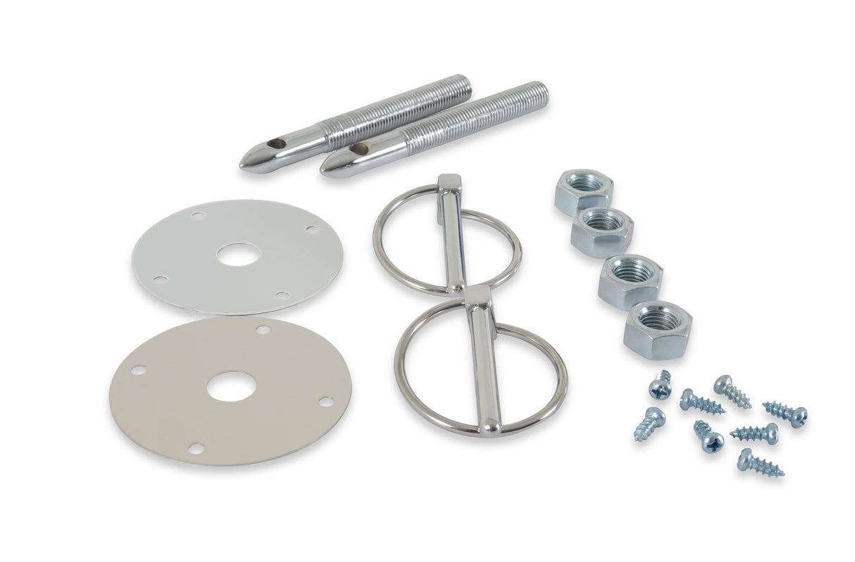 Mr Gasket Hood & Deck Pinning Kits - With Screw-On Scuff Plates - 1017