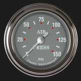 Classic Instruments Silver Gray 2 1/8" Air Pressure Gauge - SG118SLF