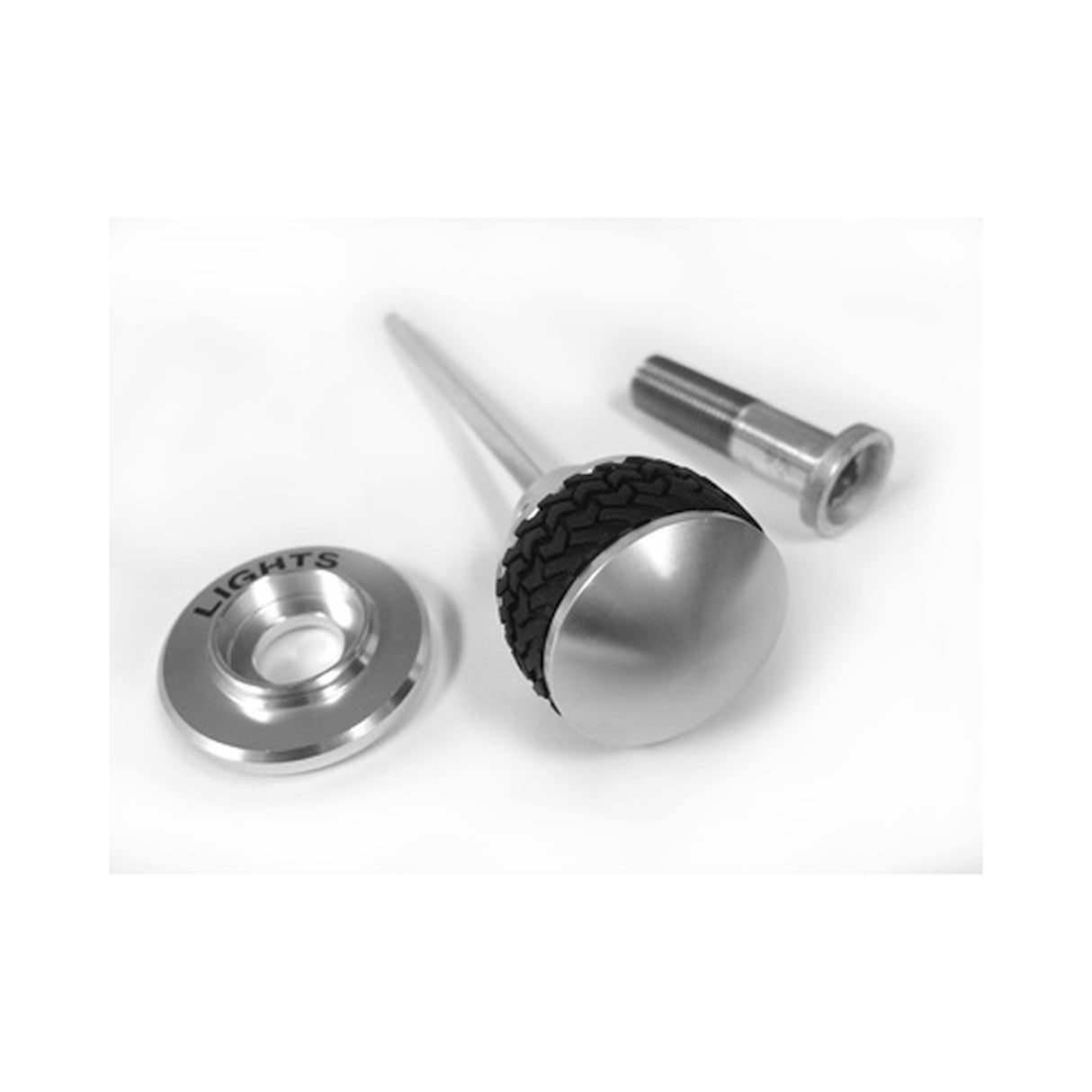 Scott Drake Headlight Bezel and Knob Kit, Billet - C8TZ-11661-KBL