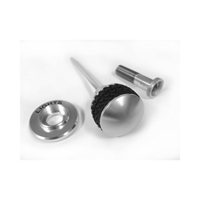 Scott Drake Headlight Bezel and Knob Kit, Billet - C8TZ-11661-KBL