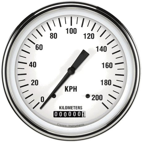 Classic Instruments White Hot 4 5/8" Speedometer - WH58SLF