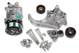 Holley 20-141 LS High-Mount A/C Accessory Drive Kit - Includes SD508 A/C Compressor, Tensioner, & Pulleys