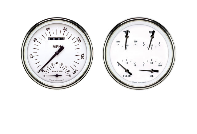 Classic Instruments White Hot Two Gauge Set - WH62SLF