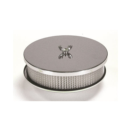 Mr Gasket Air Cleaner - 6-1/2 Inch x 2 Inch - Chrome - 1491