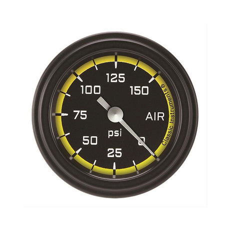 Classic Instruments Autocross Yellow 2 1/8" Air Pressure Gauge - AX118YBLF