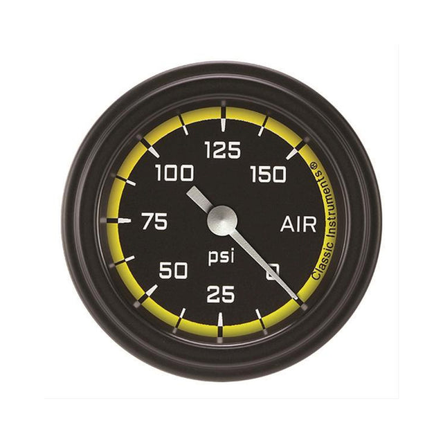 Classic Instruments Autocross Yellow 2 1/8" Air Pressure Gauge - AX118YBLF