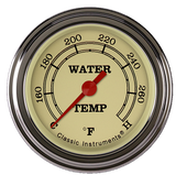 Classic Instruments Vintage 2 1/8" Full Sweep Water Temperature Gauge - VT126SLF-04
