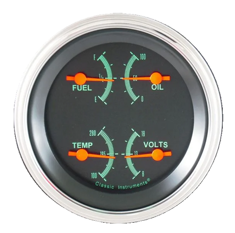 Classic Instruments G-Stock Quad Gauge (Fuel 240-33 OHM) - GS76SLF