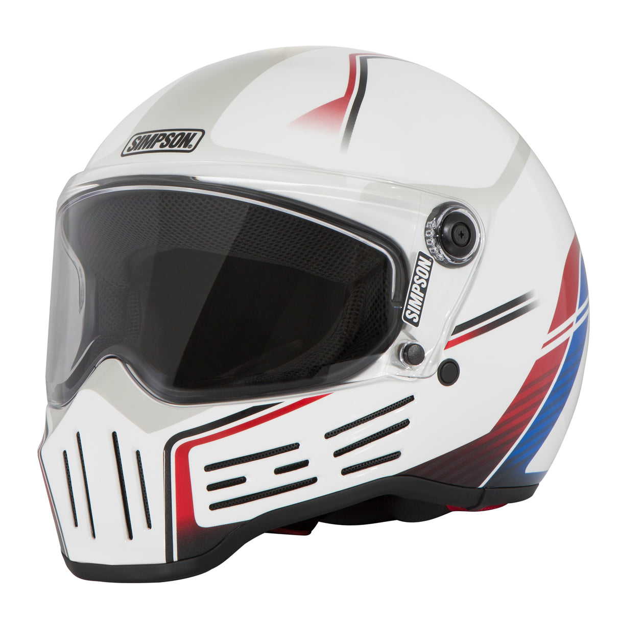 Simpson Motorcycle M30 Bandit Helmet - Lifter White - Small - M30LIFT1SM
