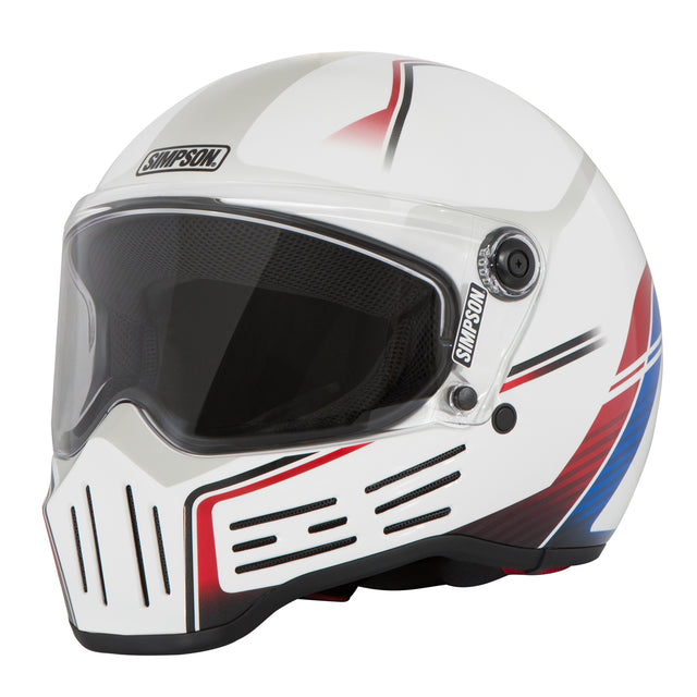 Simpson Motorcycle M30 Bandit Helmet - Lifter White - Small - M30LIFT1SM