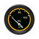 Classic Instruments Autocross Yellow 2-5/8" Oil Pressure Gauge - AX281YBPF