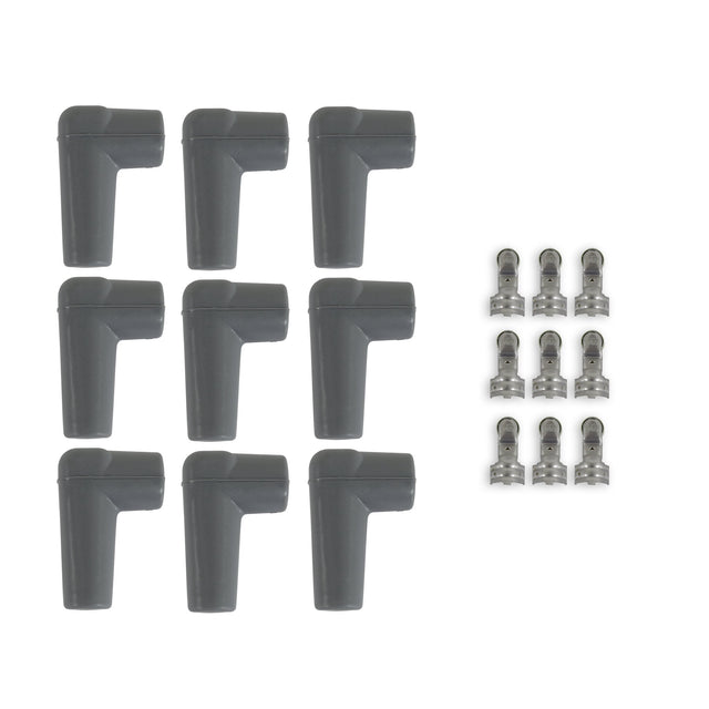 MSD Boot & Terminal Kit 90 Deg Short HEI Gray - 8848