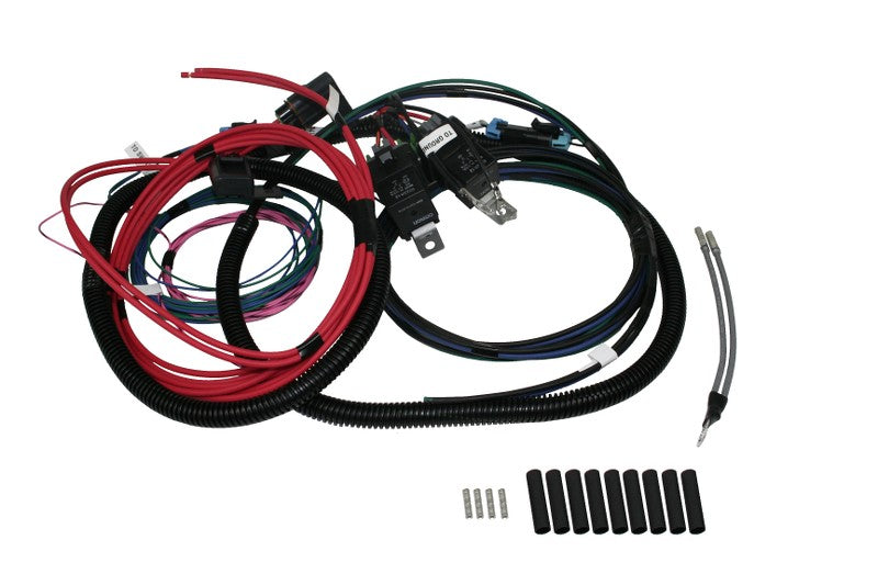AFCO Dual Fan Wire Harness Dual 30 Amp Relays Positive Or Negative Controlled Universal - 8000044402 8000044402