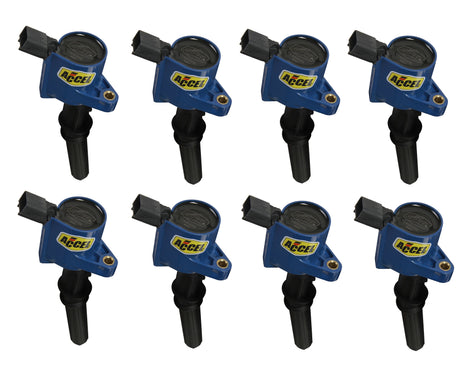 ACCEL Ignition Coil - SuperCoil - 1998-2008 Ford 4.6L/5.4L/6.8L 2-valve -Blue - 8-Pack - 140032B-8