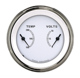 Classic Instruments Classic White 3" Dual - Temperature & Volt Gauge - CW74SLC