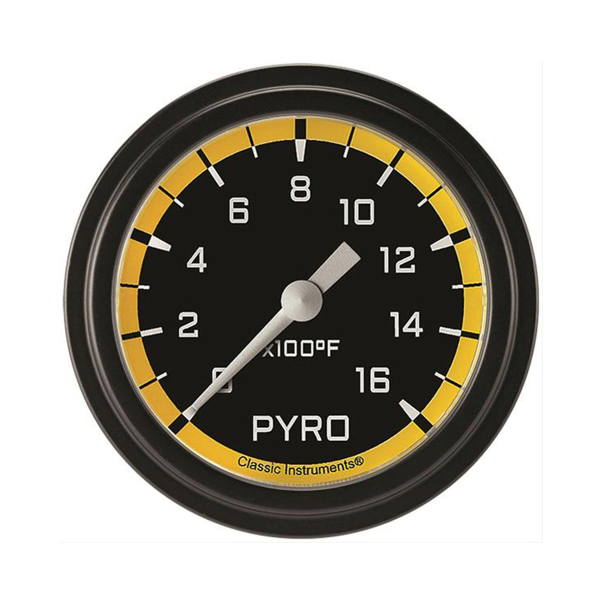 Classic Instruments Autocross Yellow 2 5/8" Exhaust Gas Temp. Gauge - AX398YBLF